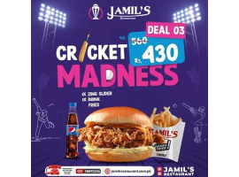 Jamil's Restaurant Cricket Deal 3 For Rs.430/-